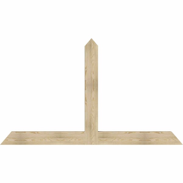 Ekena Millwork Portland Rough Sawn Timber Gable Bracket, Douglas Fir, 84"W x 49"H x 4"D x 6"F, 14/12 Pitch GBW084X49X0406POR00RDF - main